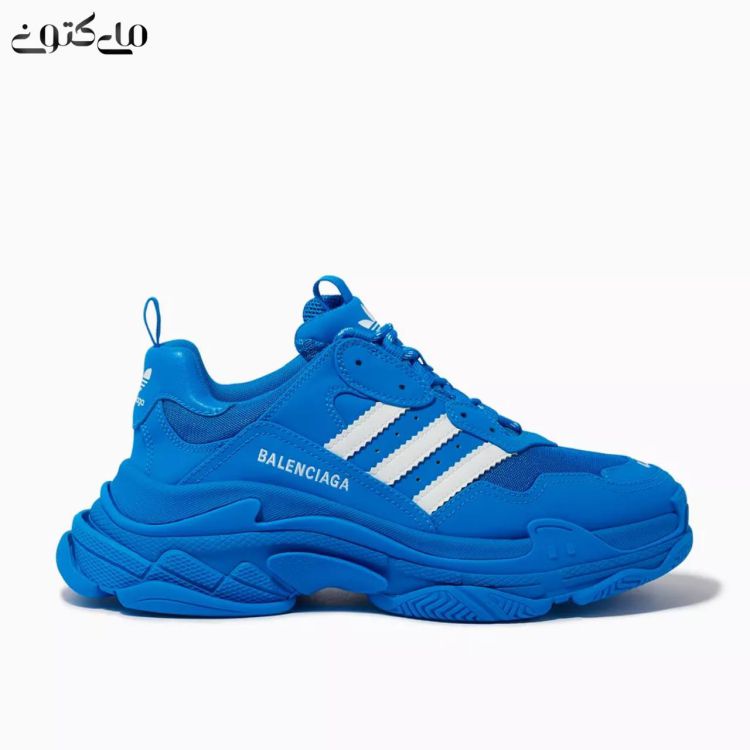 کفش بالنسیاگا آدیداس تریپل اس آبی | balenciaga X adidas Triple S